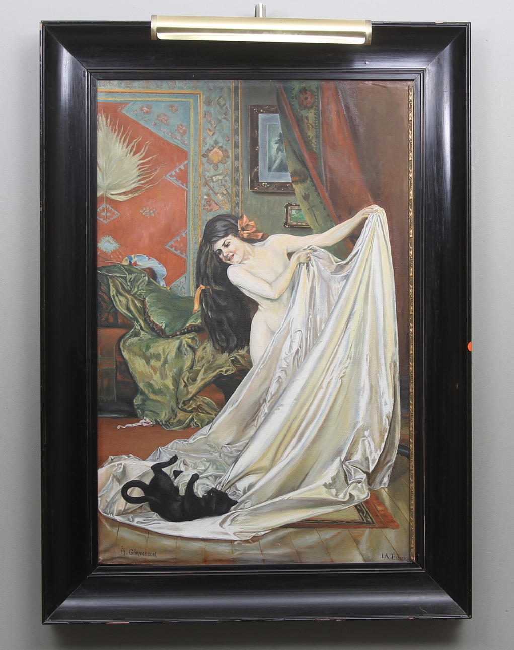 OIDENTIFIERAD KONSTNÄR. Olja på duk, signerad Å. Göransson.