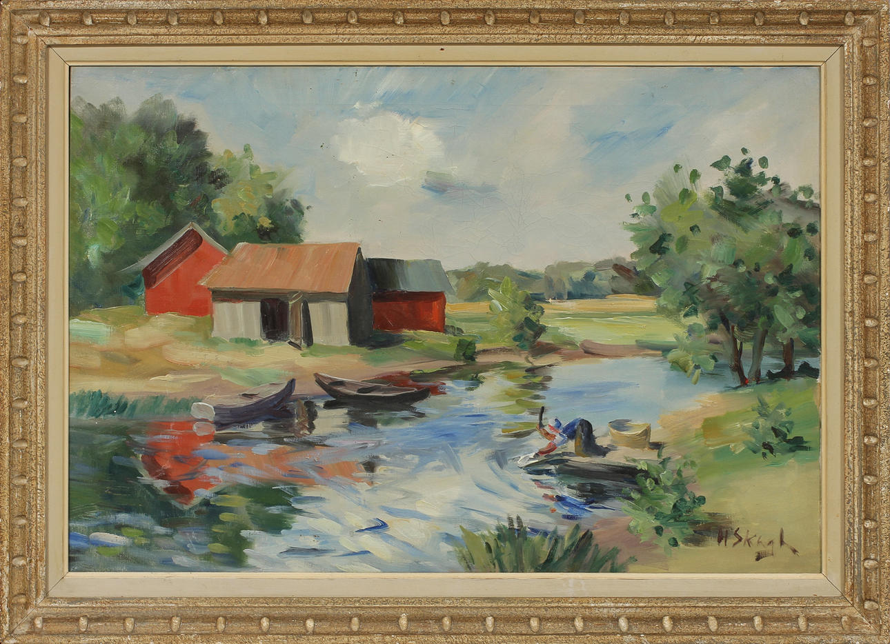 HENRIK SKAGH. Landskapsmotiv, olja på duk, signerad.