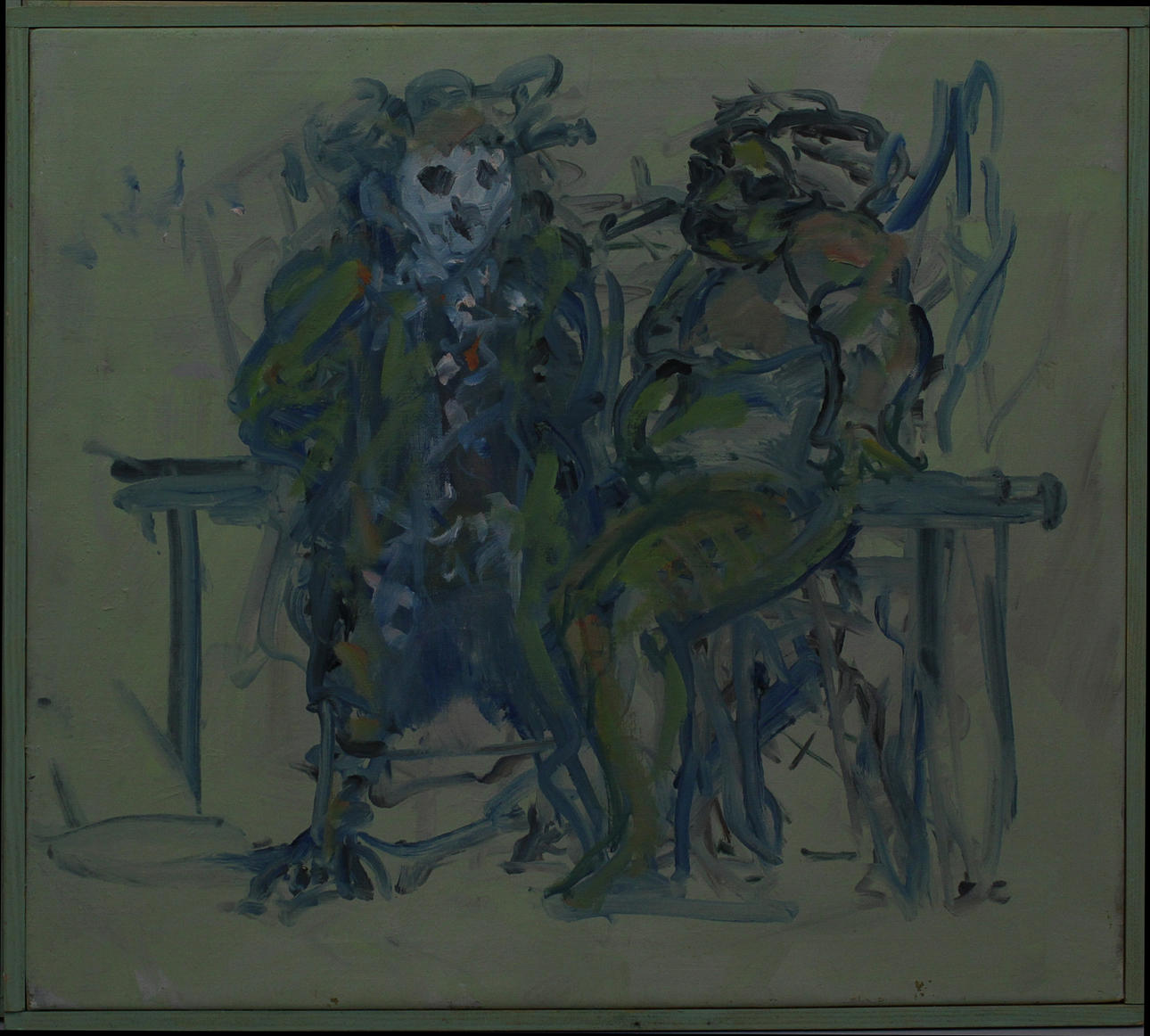 BJÖRN ALMVIKEN. Modeller. Olja på duk. Signerad a tergo.