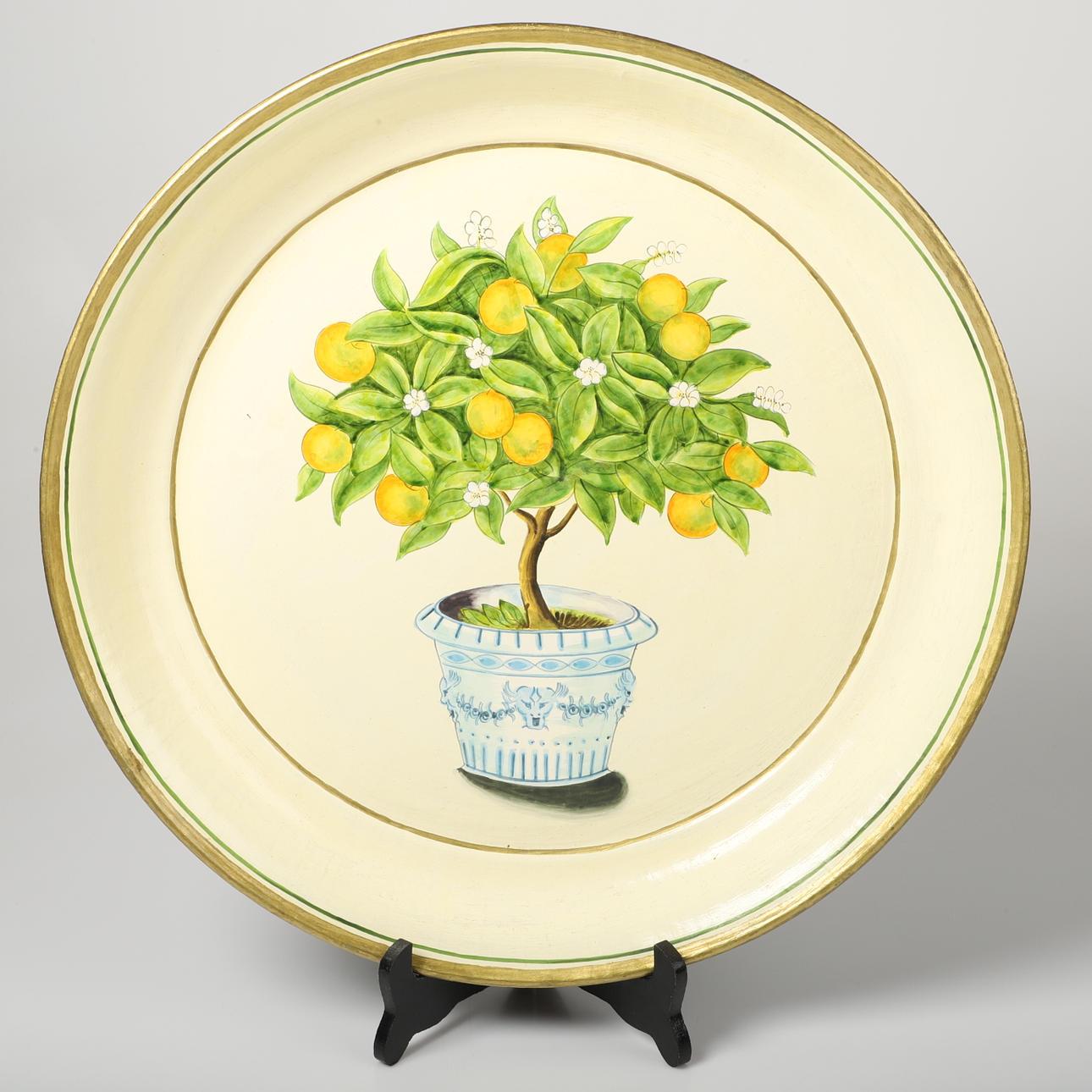 BRICKA, dekormålad plåt, Hagform.