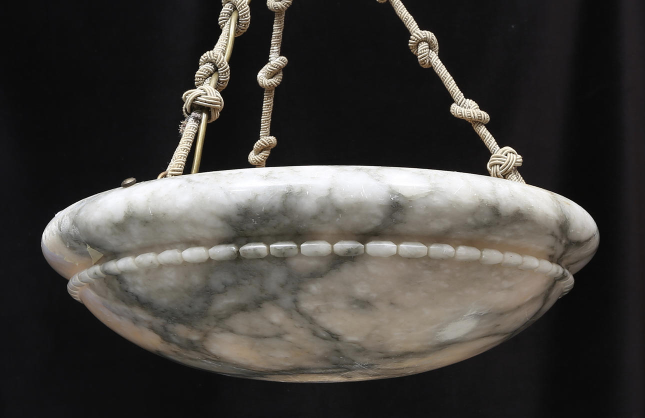 PLAFOND, alabaster, tidigt 1900-tal, diameter ca. 50 cm.