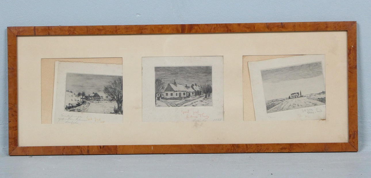 Unknown artist. 'house views', etchings.