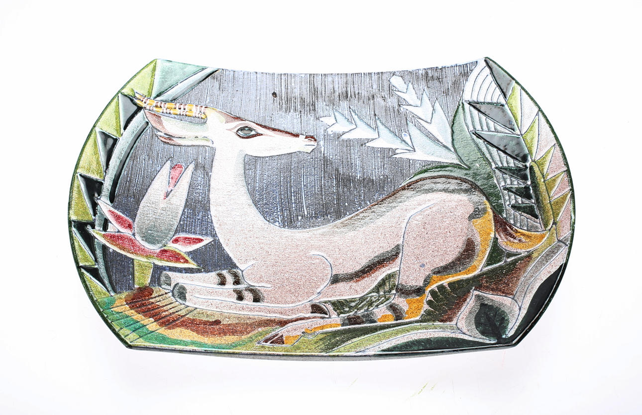 VÄGGTAVLA, keramik, Tilgman, 1960-tal.