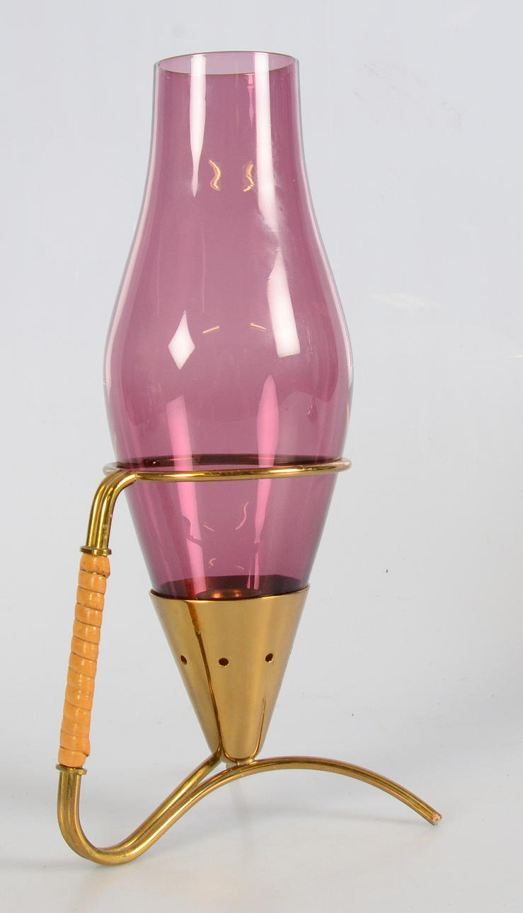 GUNNAR ANDER. LJUSLYKTA, mässing, 1900-talets andra hälft, för Ystadmetall.