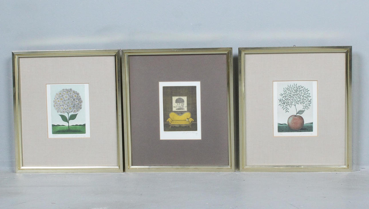 VOLKER KUEHN. Three graphics, signed.