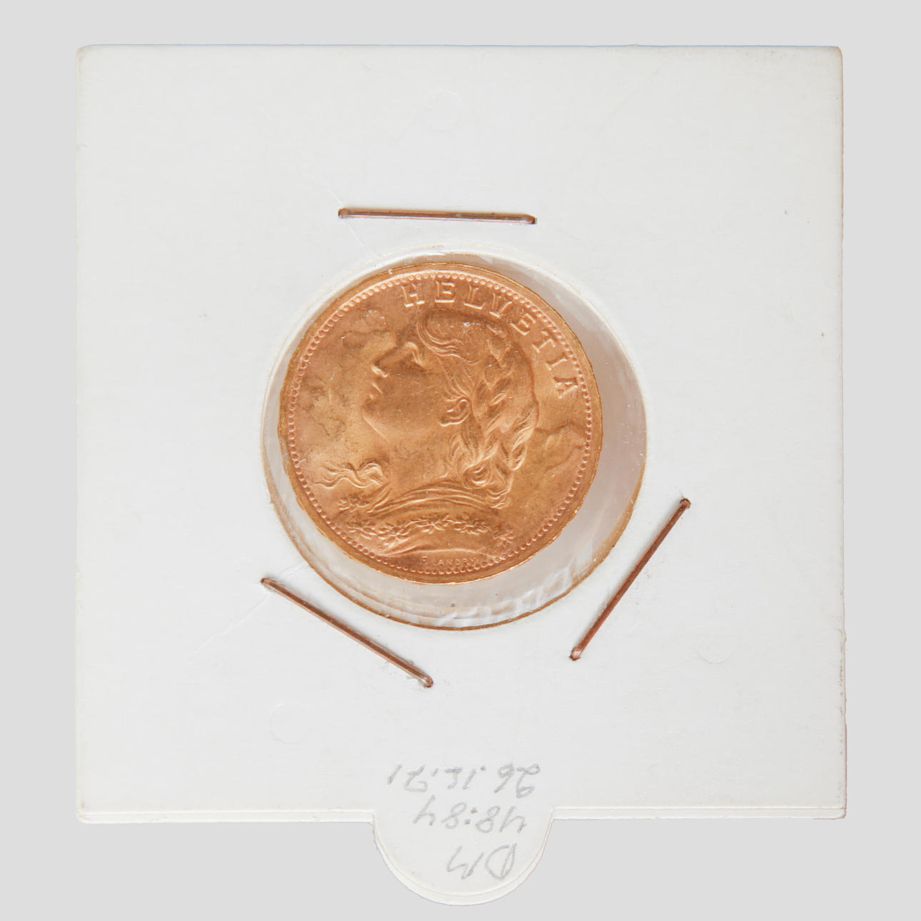 MONEDA DE ORO, 20 francos, Suiza, 1947.