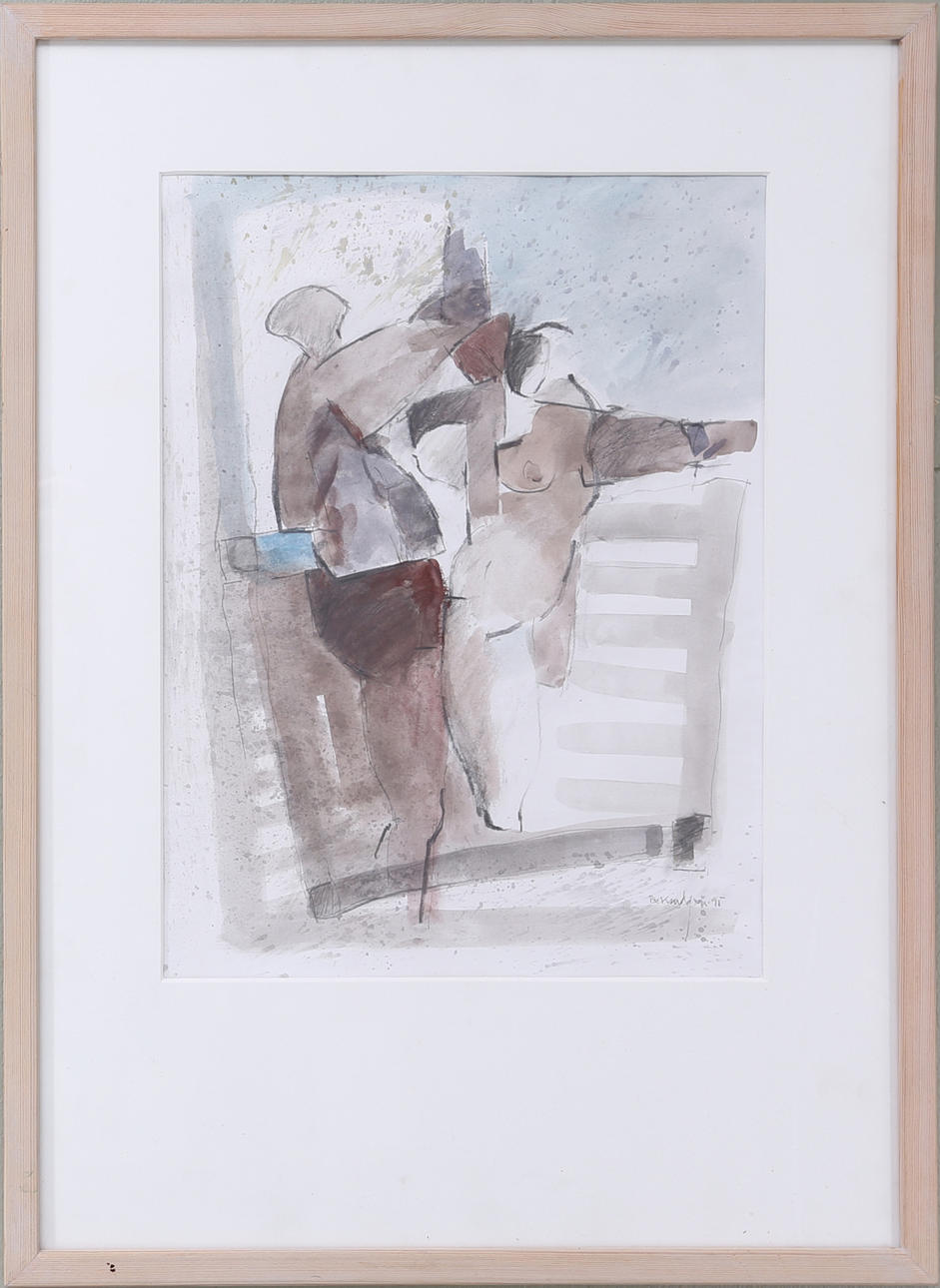 RUNE KINDGREN. "Samklang", akvarell, signerad och daterad -95.