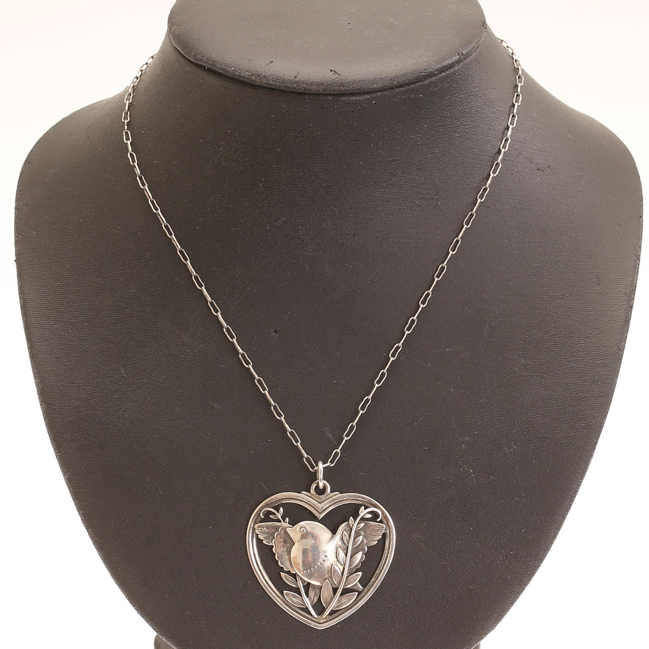 GEORG JENSEN. Pendant with chain, “Model 97", sterling silver.