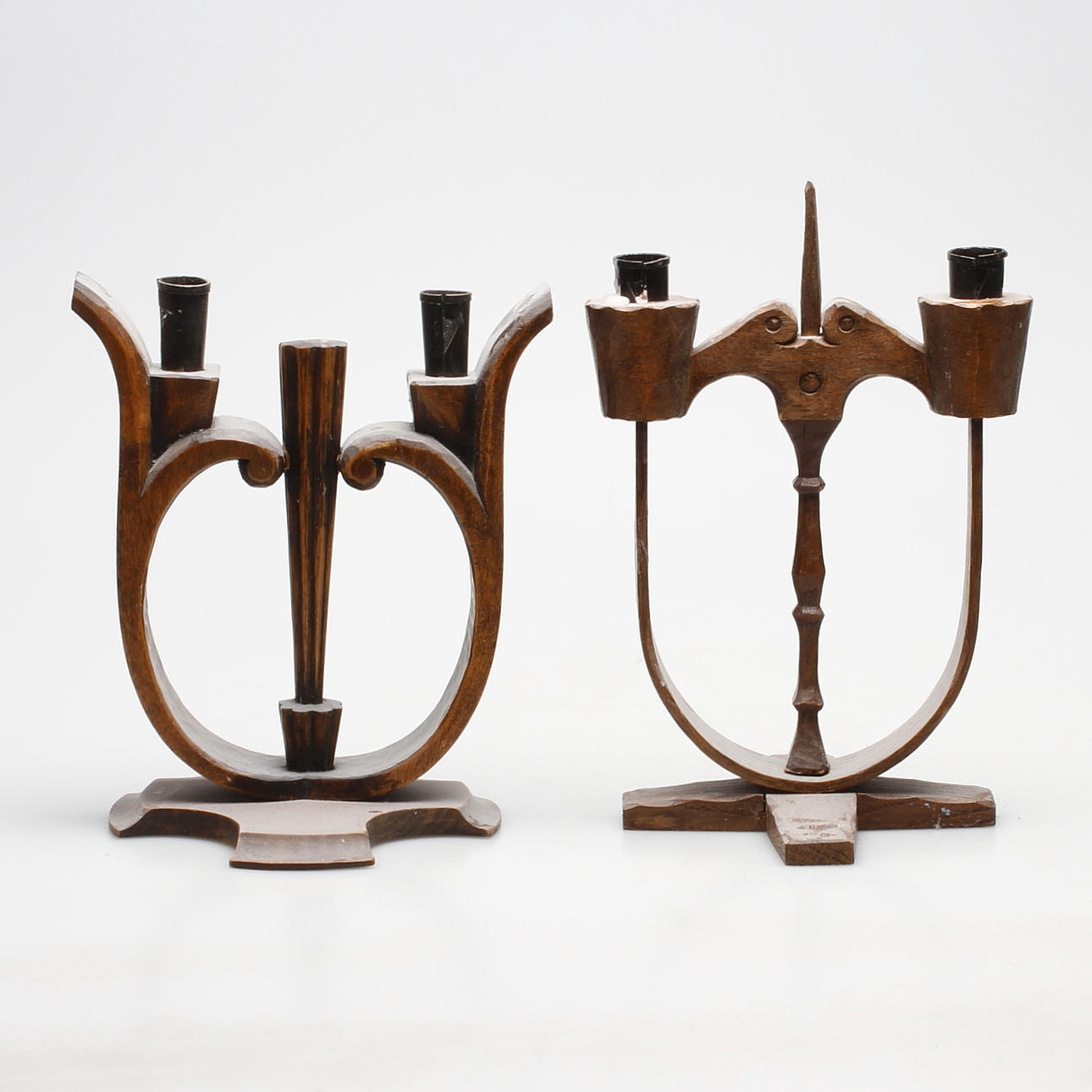 LJUSSTAKAR, 2 st, trä bland annat Matts i Taserud Arvika.