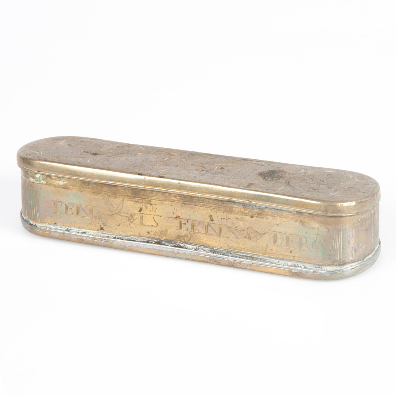 TABATIÈRE - 1700-tal, koppar/mässing.