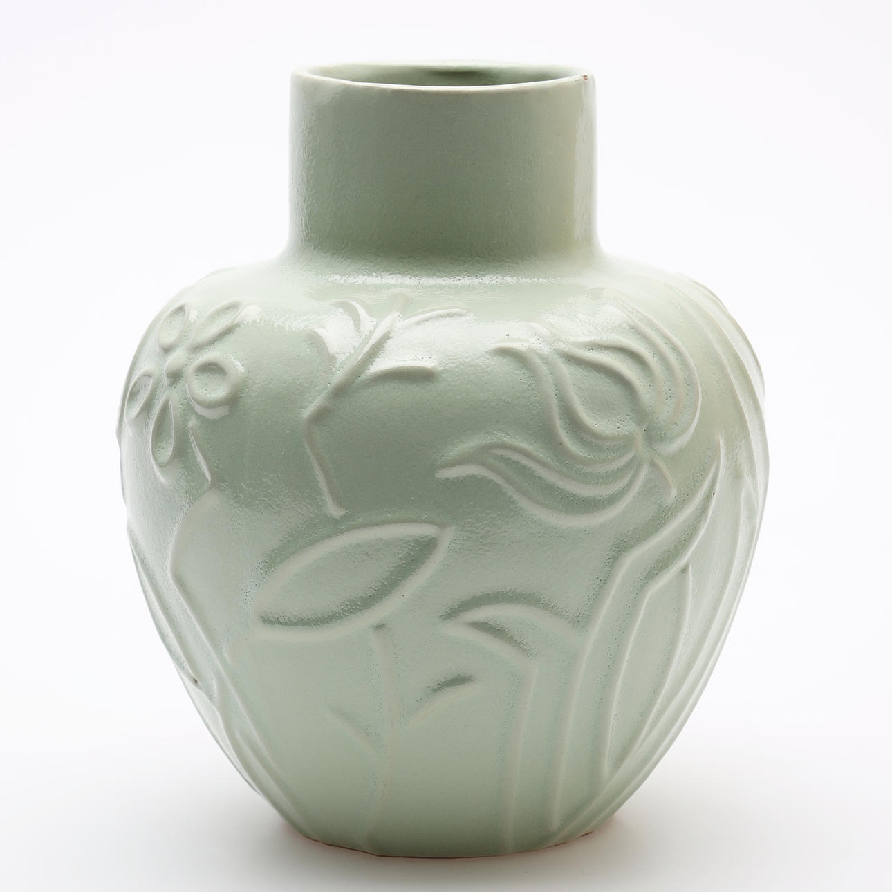 HARALD ÖSTERGREN, Vase, seladongrüne Glasur, Uppsala Ekeby, monogrammiert.