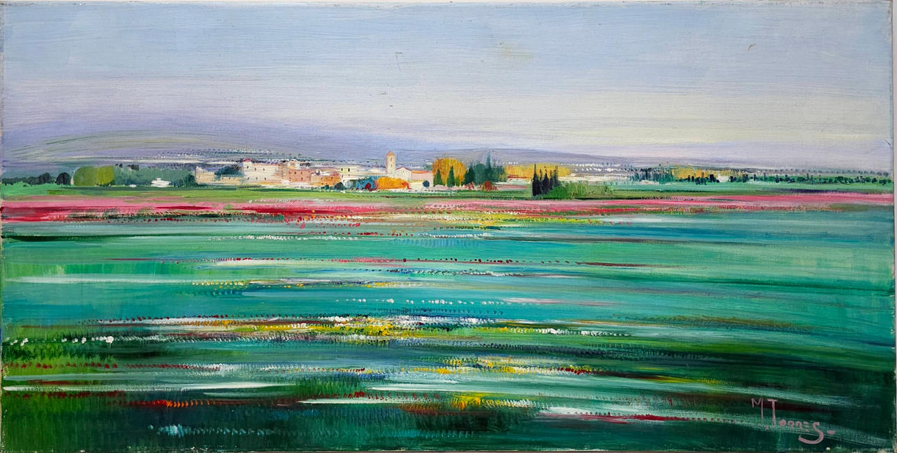 M.TORRES. "PAISAJE" ÓLEO SOBRE LIENZO.