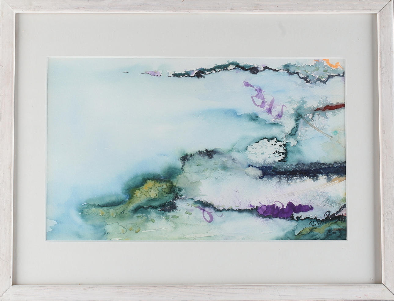 ROBERT L. RASMUSSEN. Komposition, akvarell, signerad samt daterad -96.