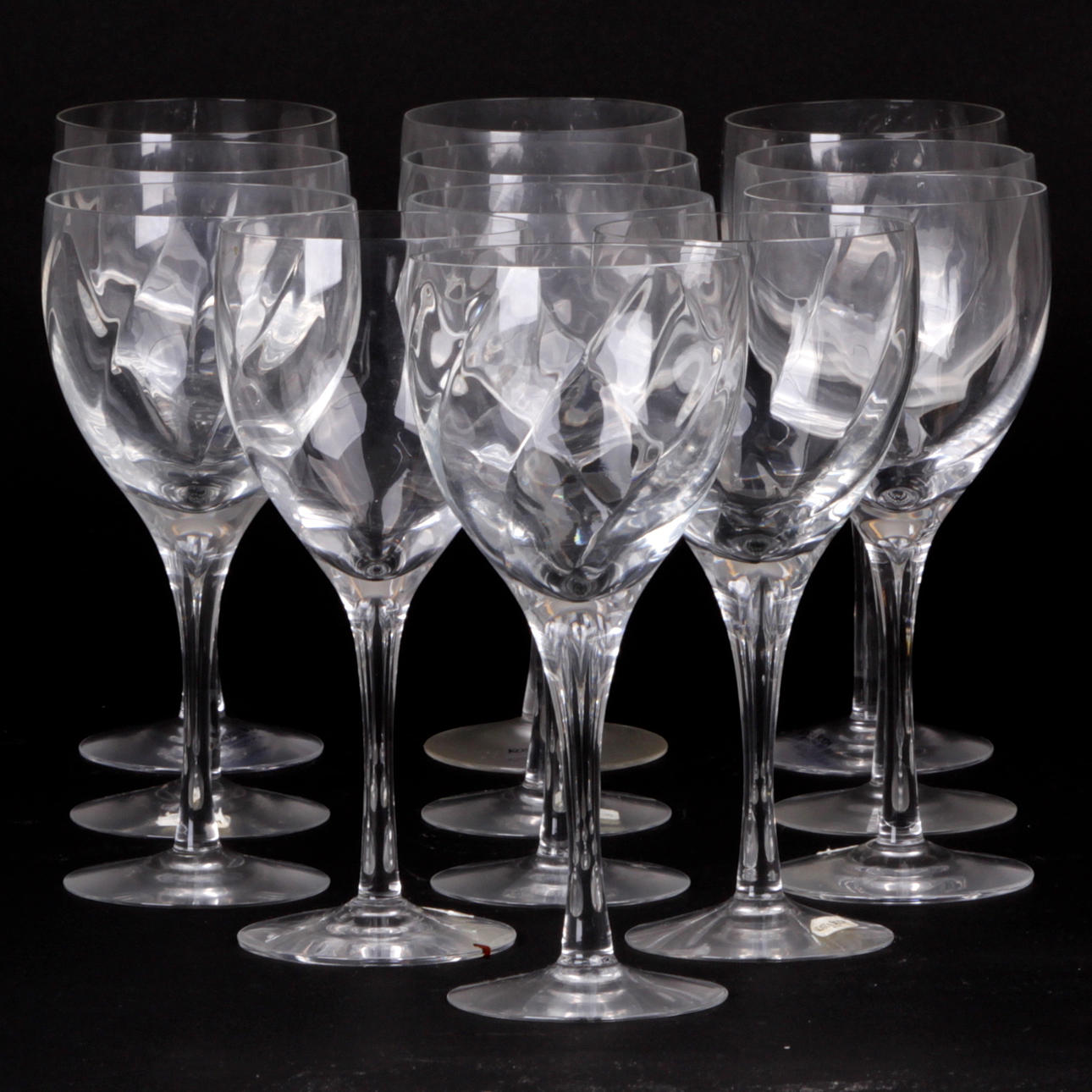 VINSGLAS, 12 st. "Chateau", Bertil Vallien, Kosta Boda.