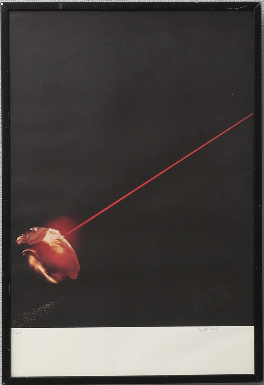 CARL FREDRIK REUTERSWÄRD. Laserstråle. Grafiskt blad, signerat Reuterswärd och numrerat 102/200.