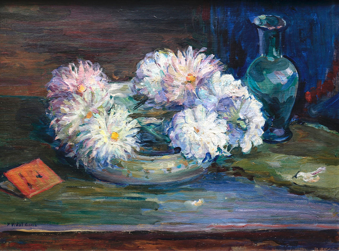 FRANCISCO VIDAL GOMÀ. Bodegón con flores.
