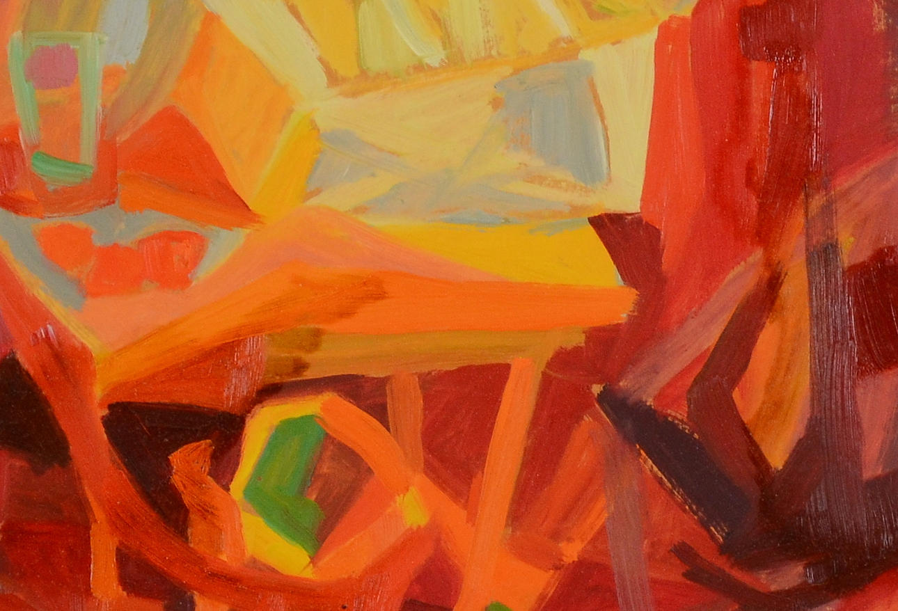 LILLEMOR TELL. Olja på papp-pannå.