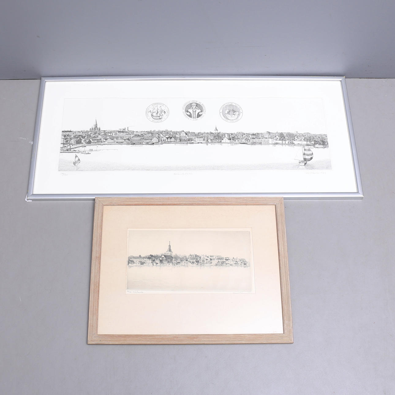 LITHOGRAPHS, two Västervik motifs, by Lennart Formelke and Ulf Klasén, signed, dated, numbered.