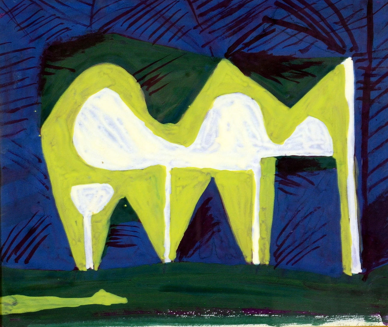 OLLE ÄNGKVIST. Gouache.