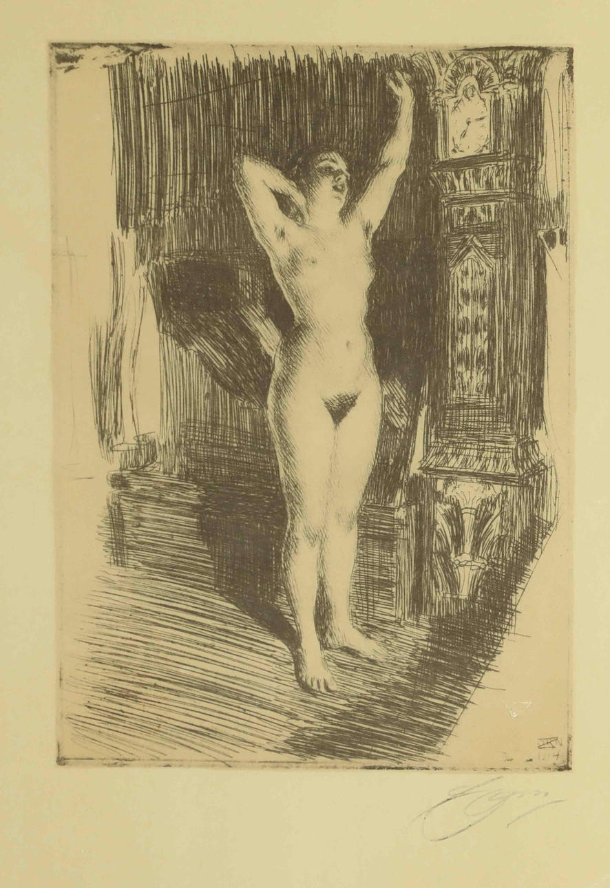 AFTER ANDERS ZORN. lithograph, “Early”, signed in print.
