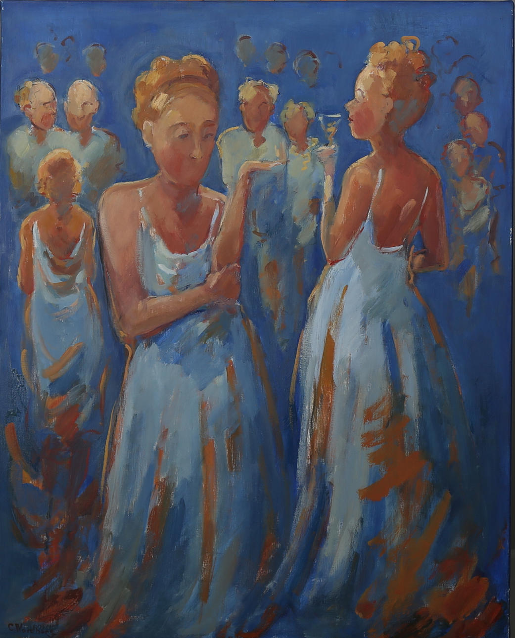 CAMILLA NORDBERG. Mingel, akryl på duk, signerad C Nordberg.