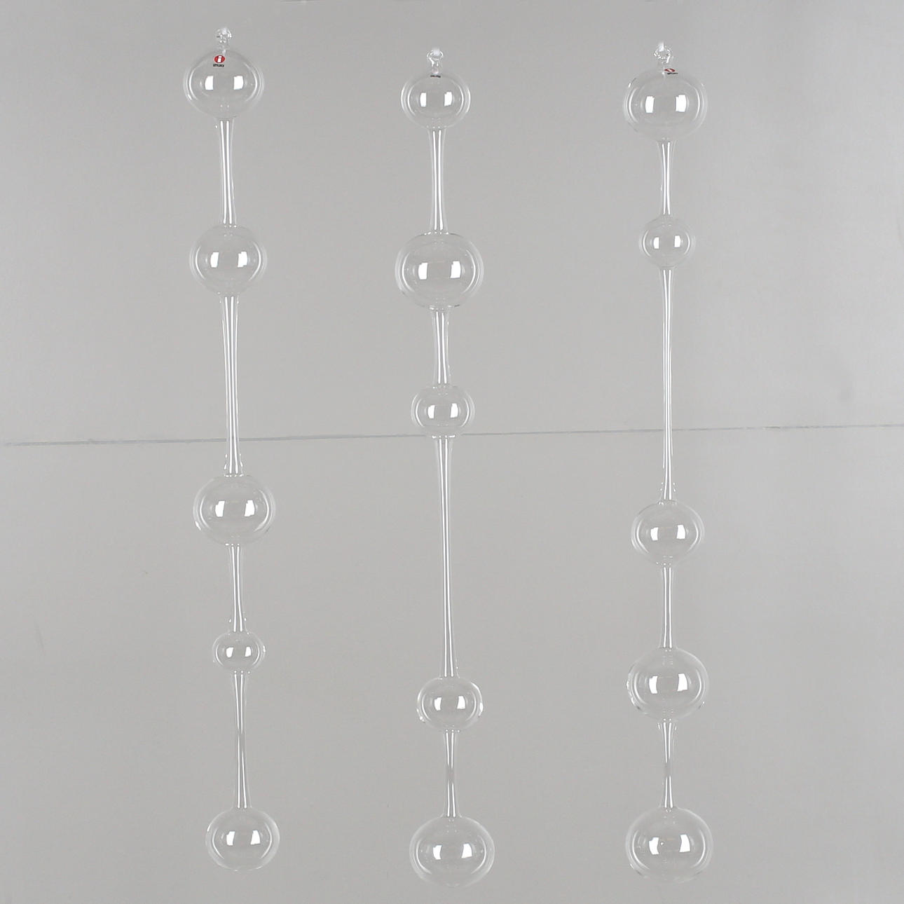 SKULPTURER, 3 st, "Morgon i Aten", Kaj Franck, Iittala, Finland, glas, 1900-talets senare hälft.