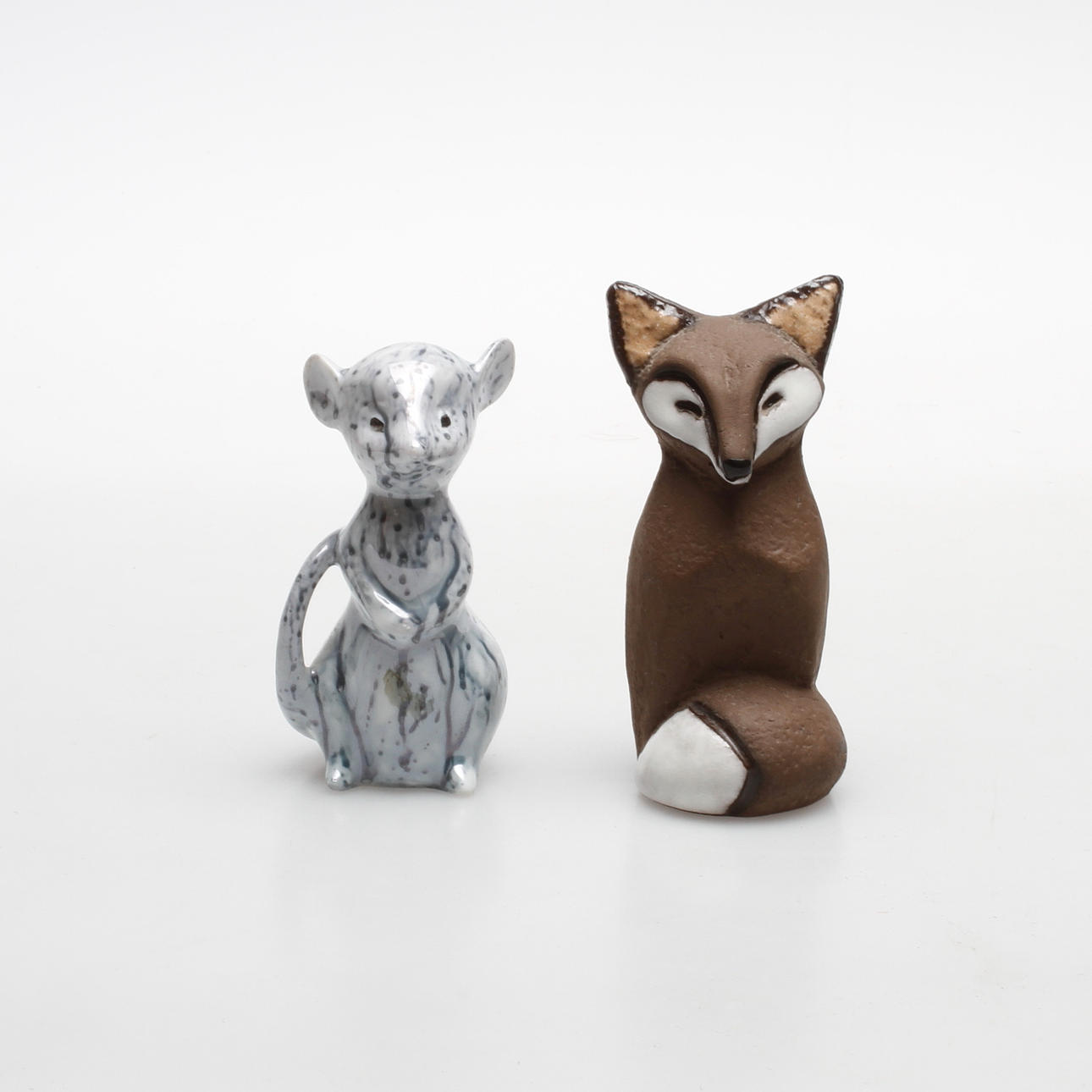 FIGURINER, 2 st, keramik, Lumilinna Kemi Finland och Tore Borg.