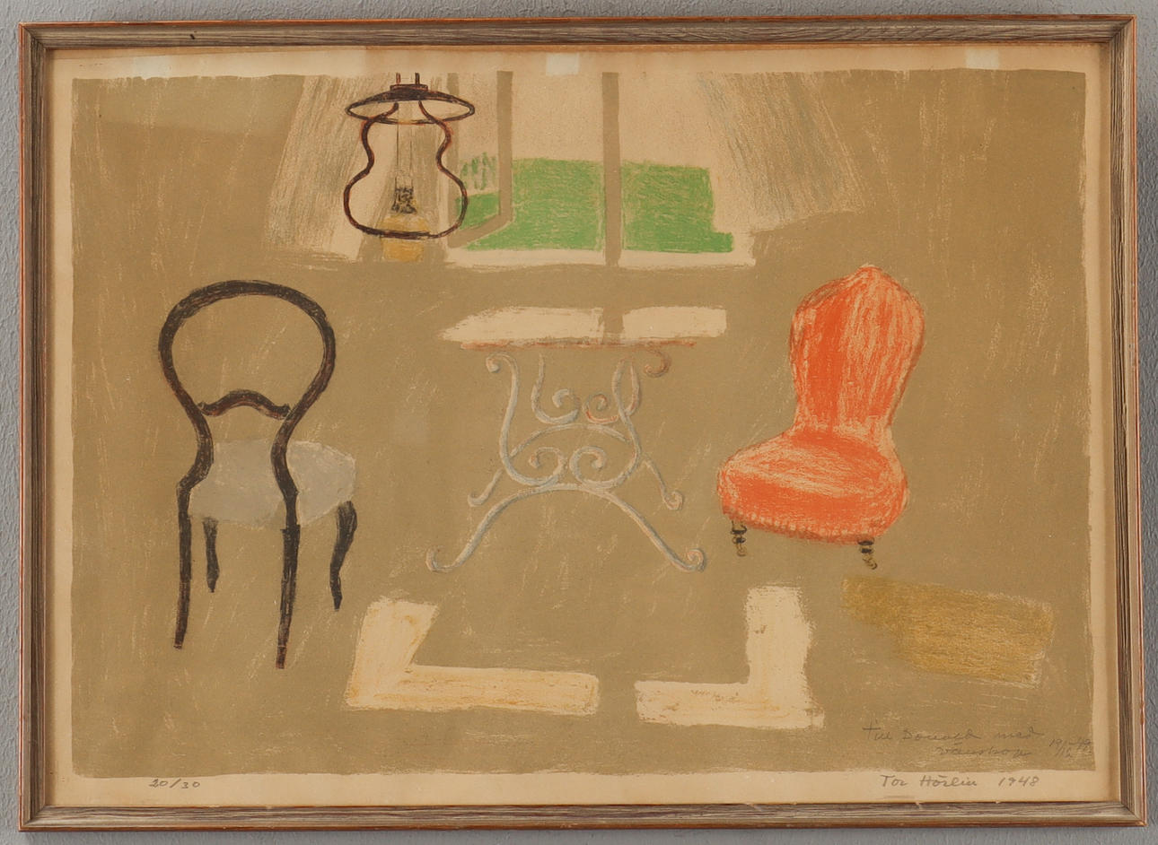 TOR HÖRLIN. Interiör.