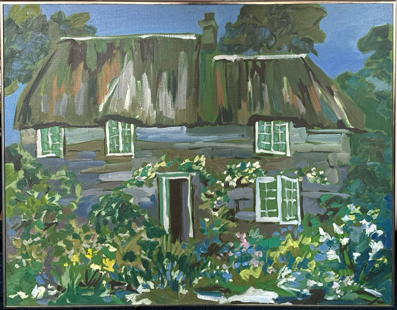 CATHERINE J DAVIES. OLJA PÅ DUK.