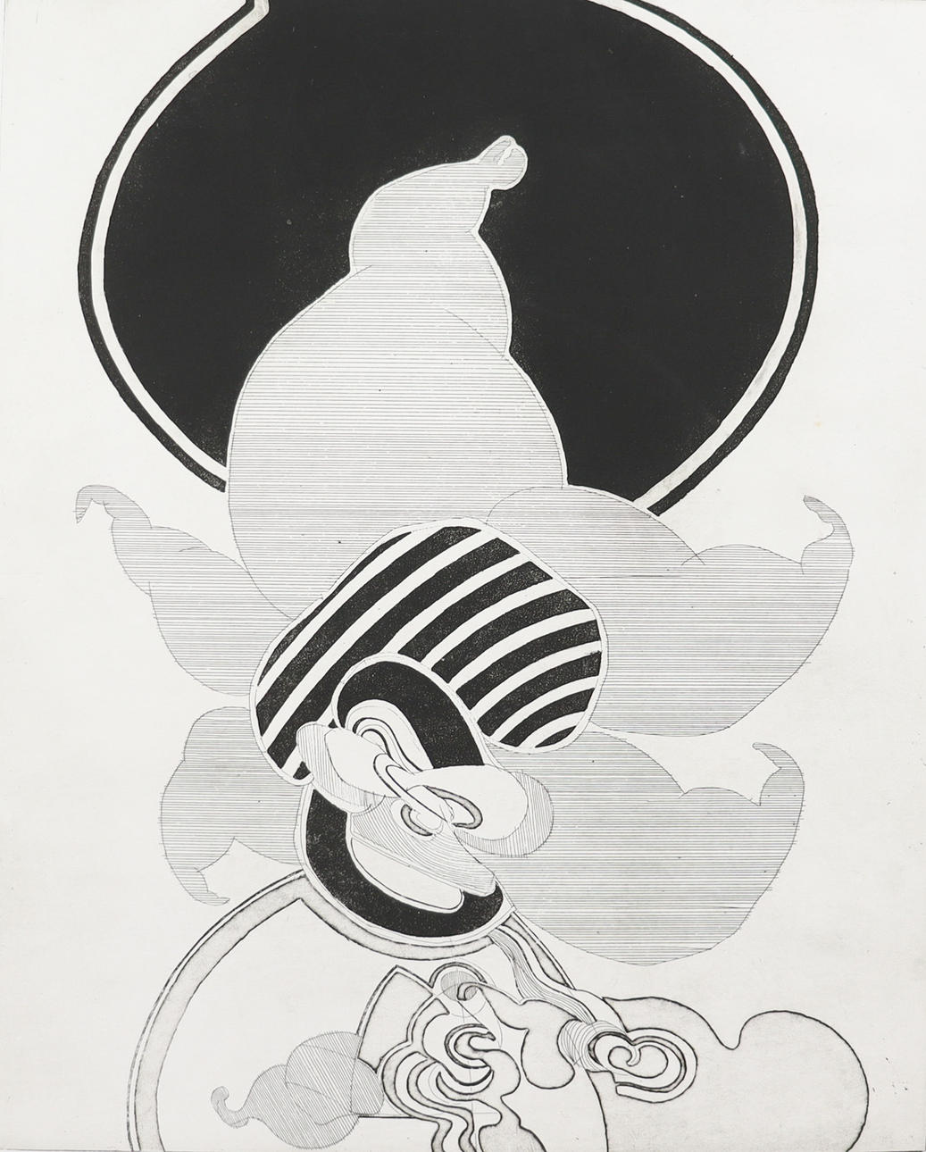 Eckard Warminski (1940), etching, 'Composition'.