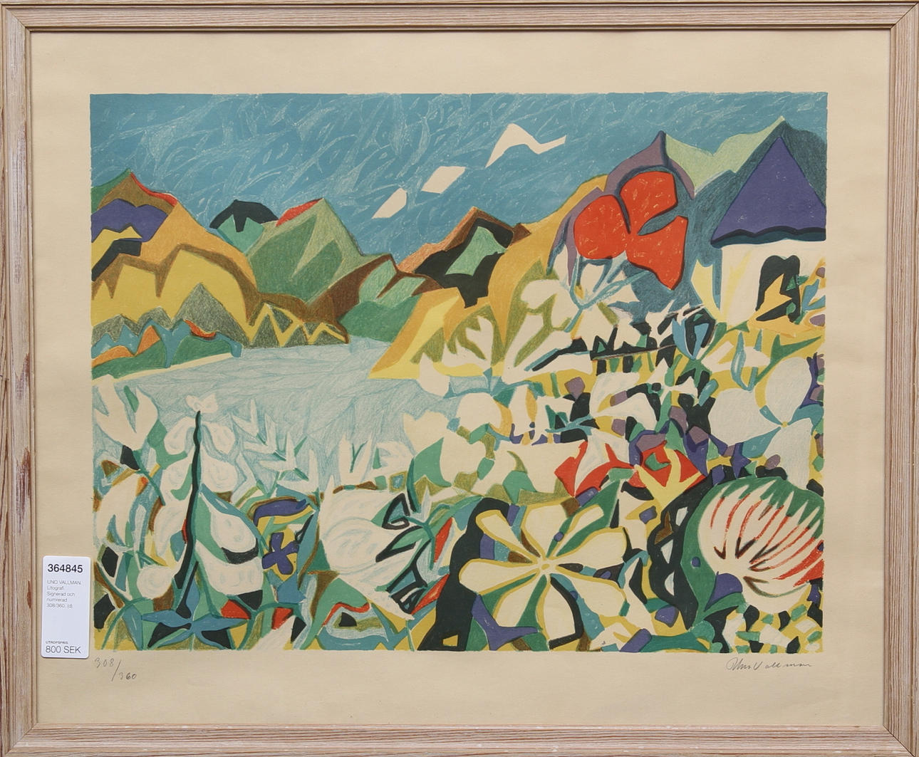 UNO VALLMAN. Litografi. Signerad och numrerad 308/360.