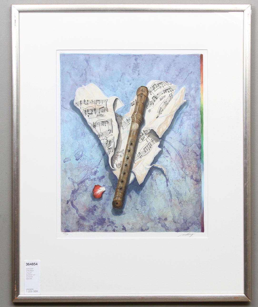 ANTHONY STRUWER. Lithograph. Signed and numbered 268/290.