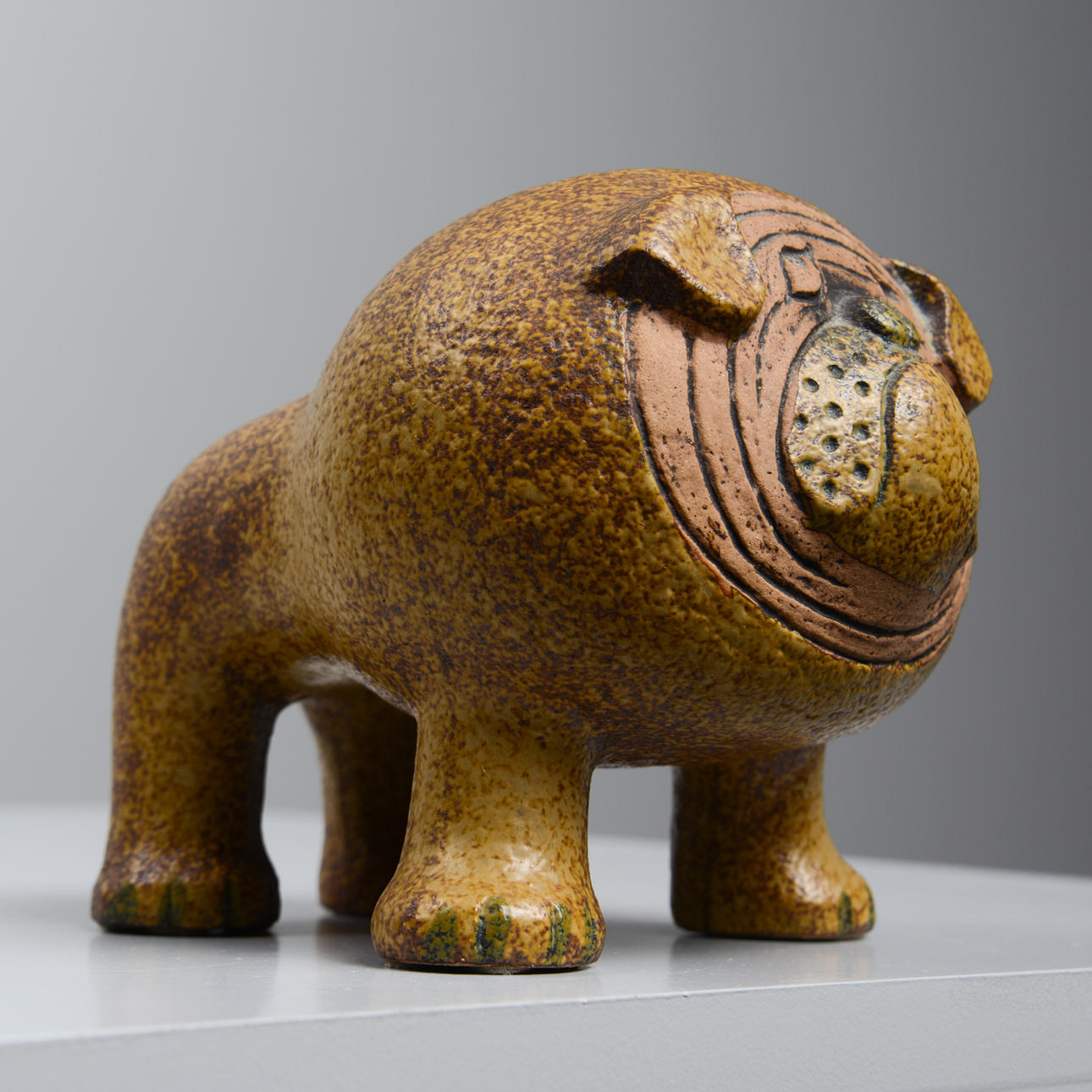 LISA LARSON. Figurine, stoneware, “Bulldog”, Gustavsberg. Ceramics