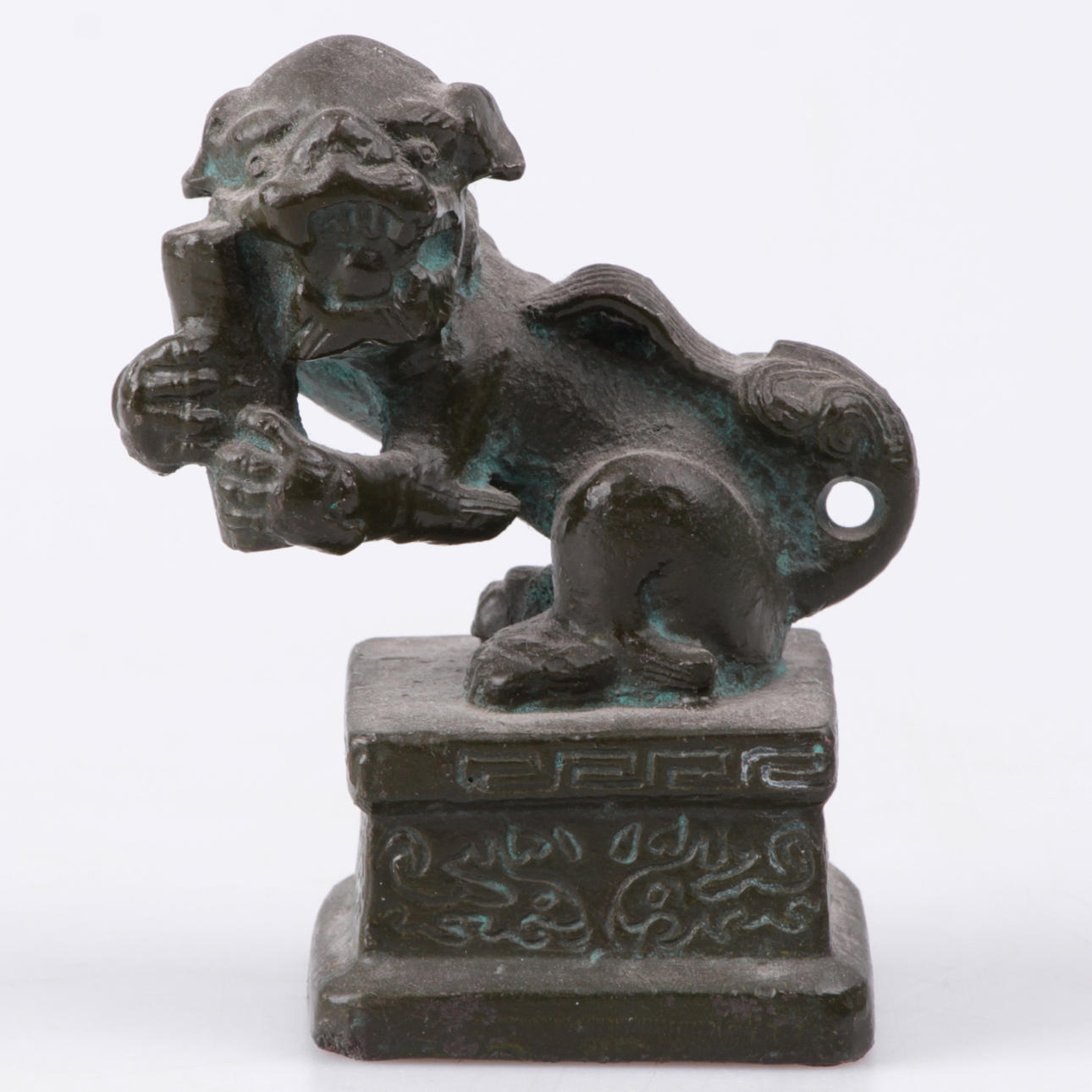 SKULPTUR, brons, fo hund, Kina.