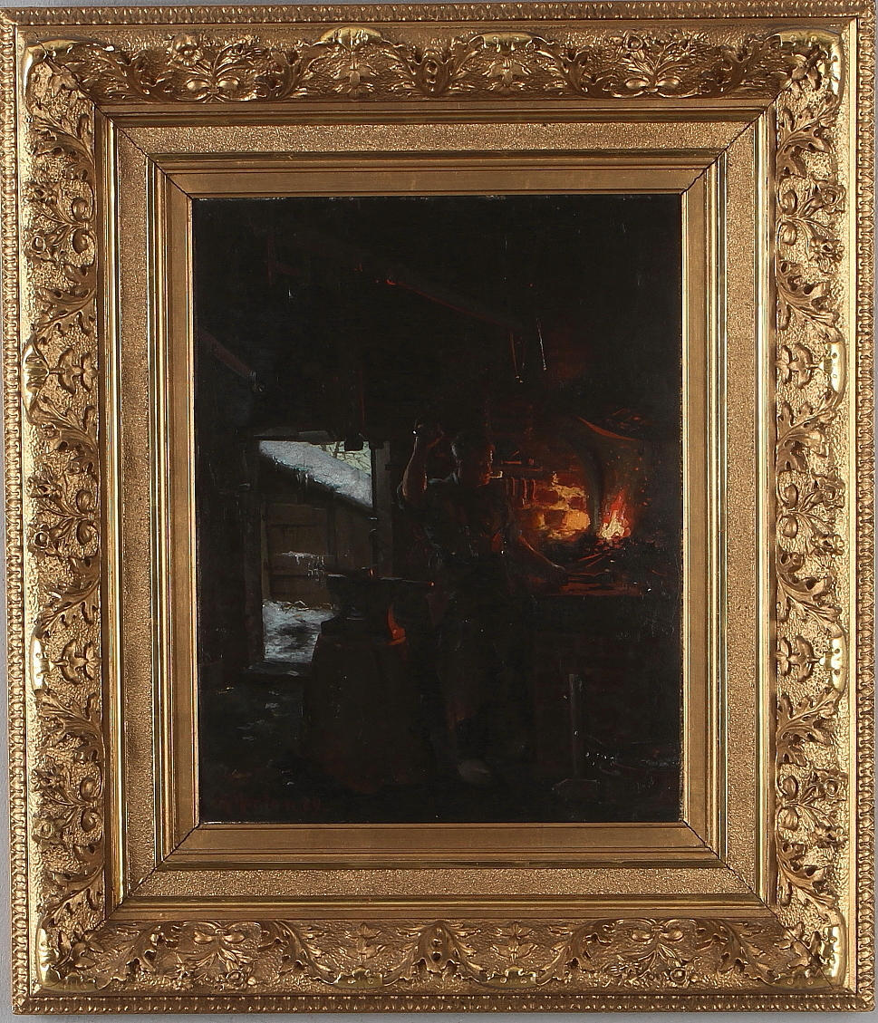 ANDERS MONTAN. Smed, olja på duk, signerad och daterad -69.