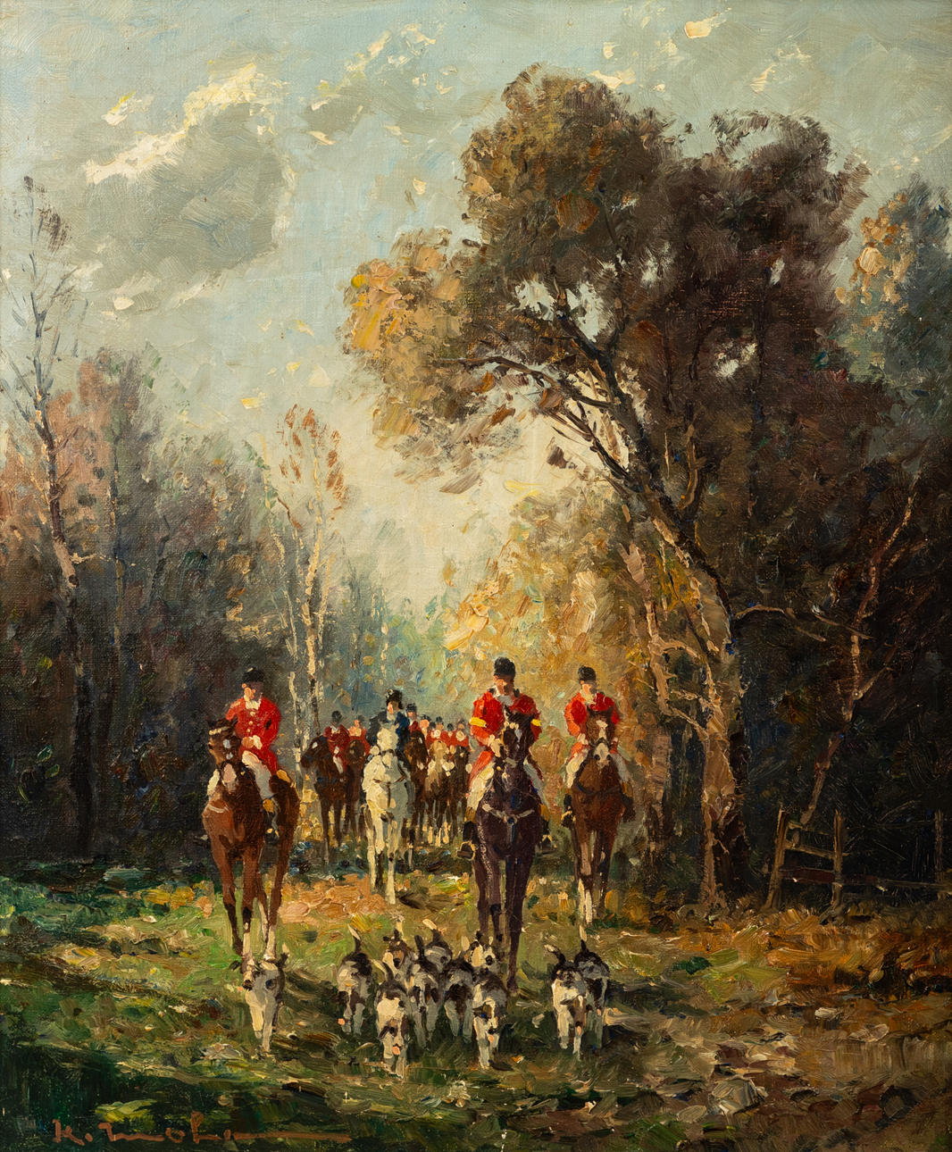 KARL MOHR (1922-2013). Parforcejagd.