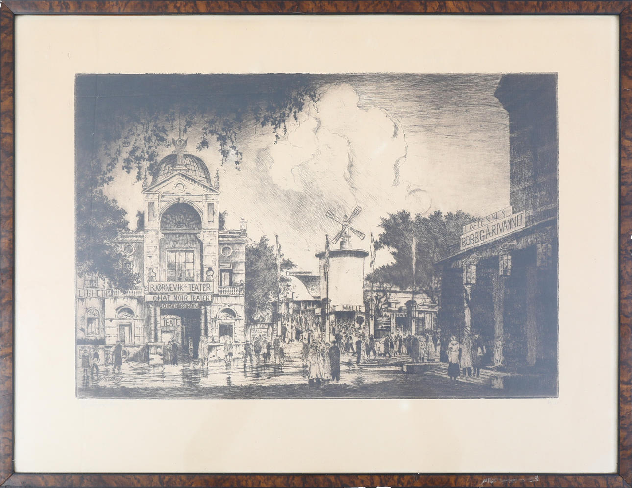 GEORG KULBECK SOLBERG. Oslomotiv, signed, numbered 6/125, dated 1934.