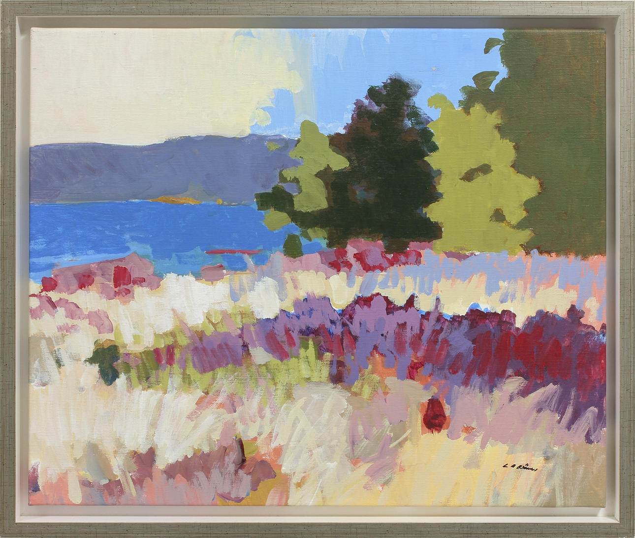 LARS ANDERSSON BJÖNNI. Kustlandskap, olja på duk, signerad.