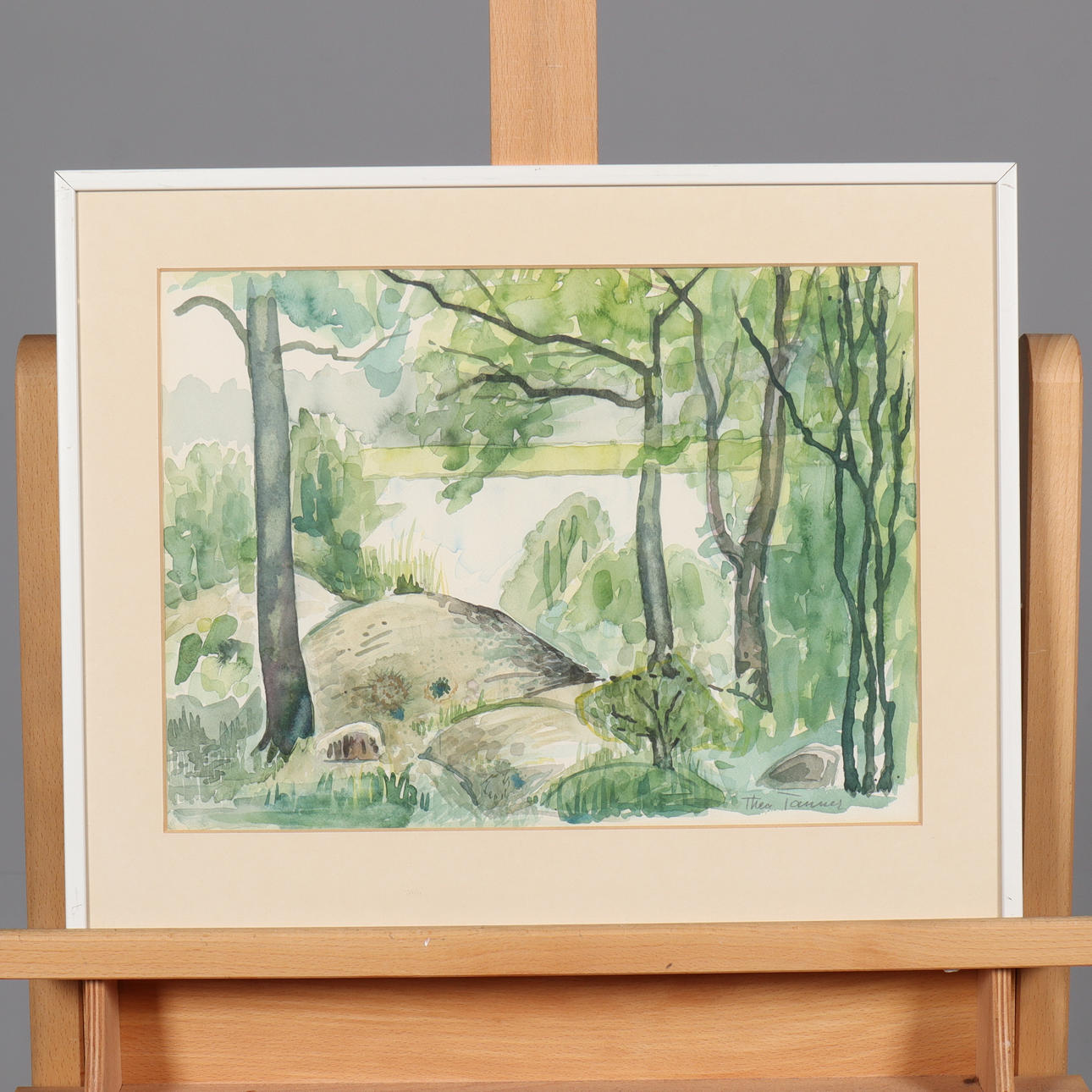 THEA TANNER. WATERCOLOR, signed.