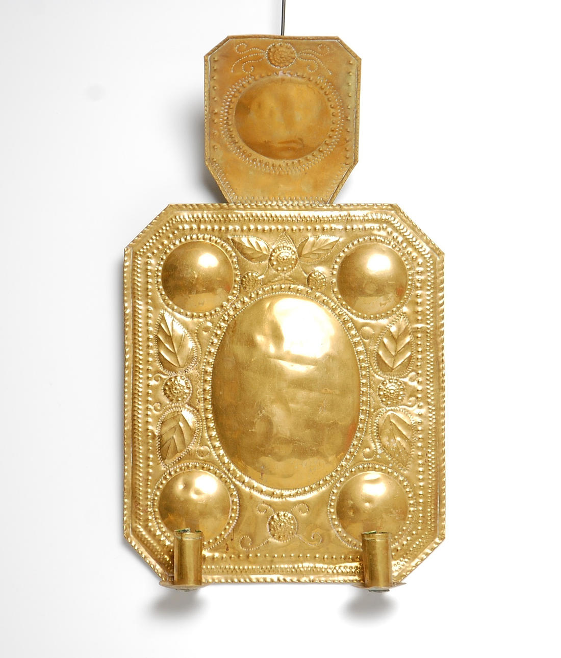 LJUSPLÅT, för två ljus, barockstil, 1800-tal.