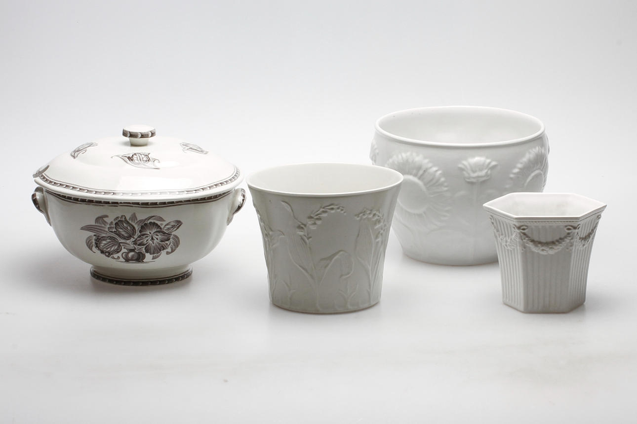 KERAMIK, 4 delar, Gefle och Gustavsberg.