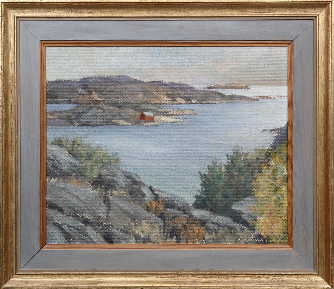 SVEN RINMAN. Oja på pannå, signerad.