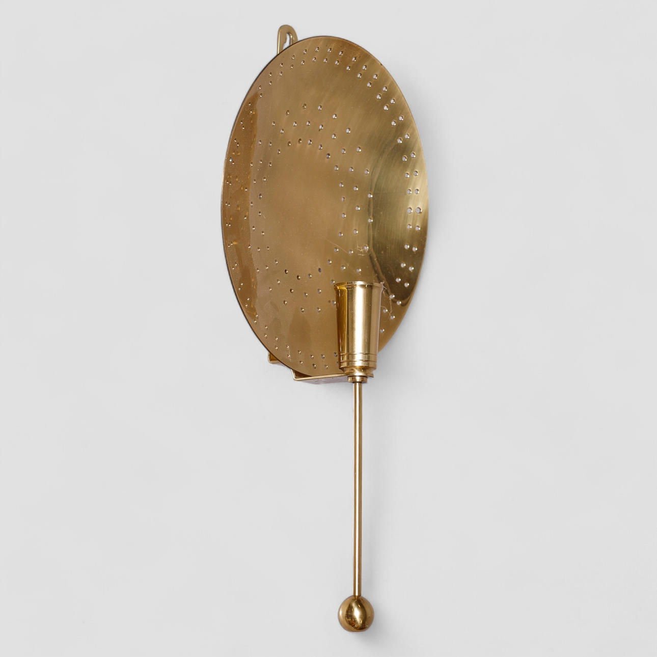 Light shield with brass stage. 1900's.