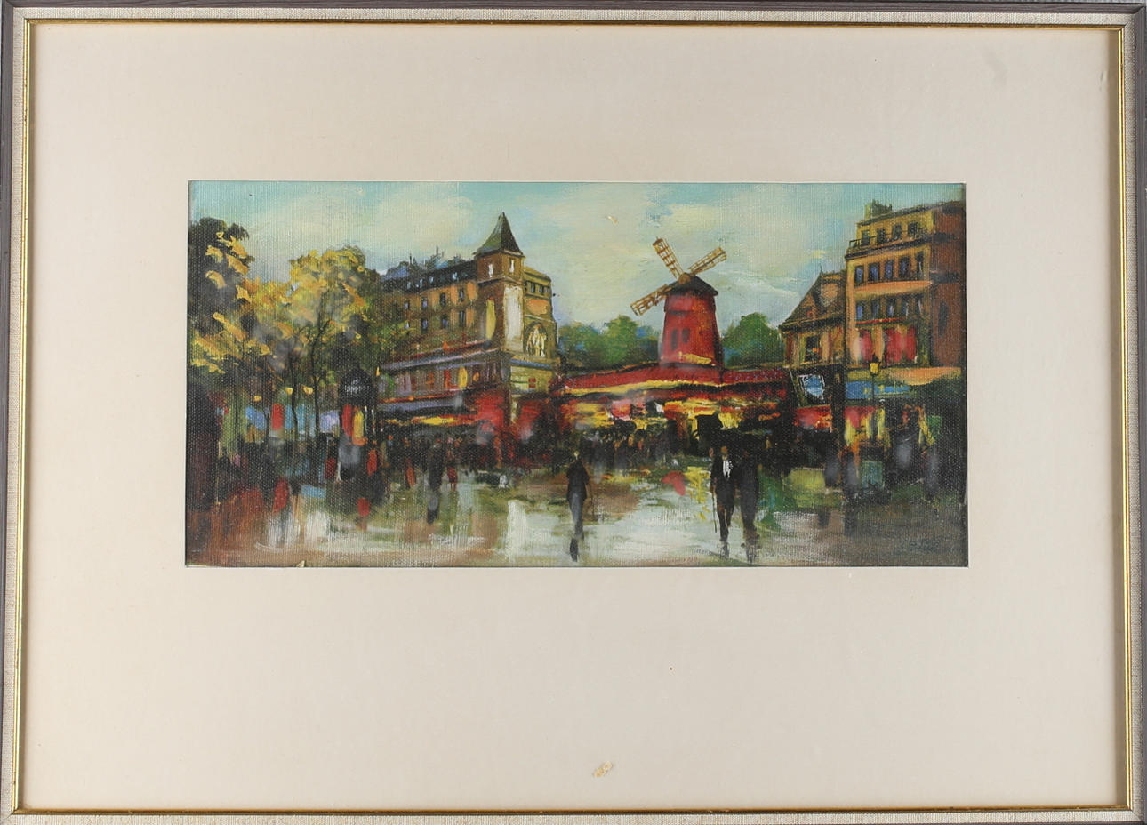 PARTI, 3 st, olja på duk, Parismotiv, signerade.