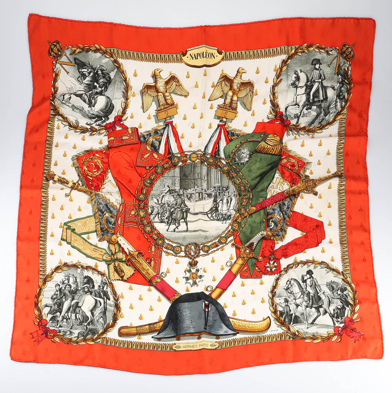 Bufanda HERMÈS, «Napoléon», seda, Ledoux.