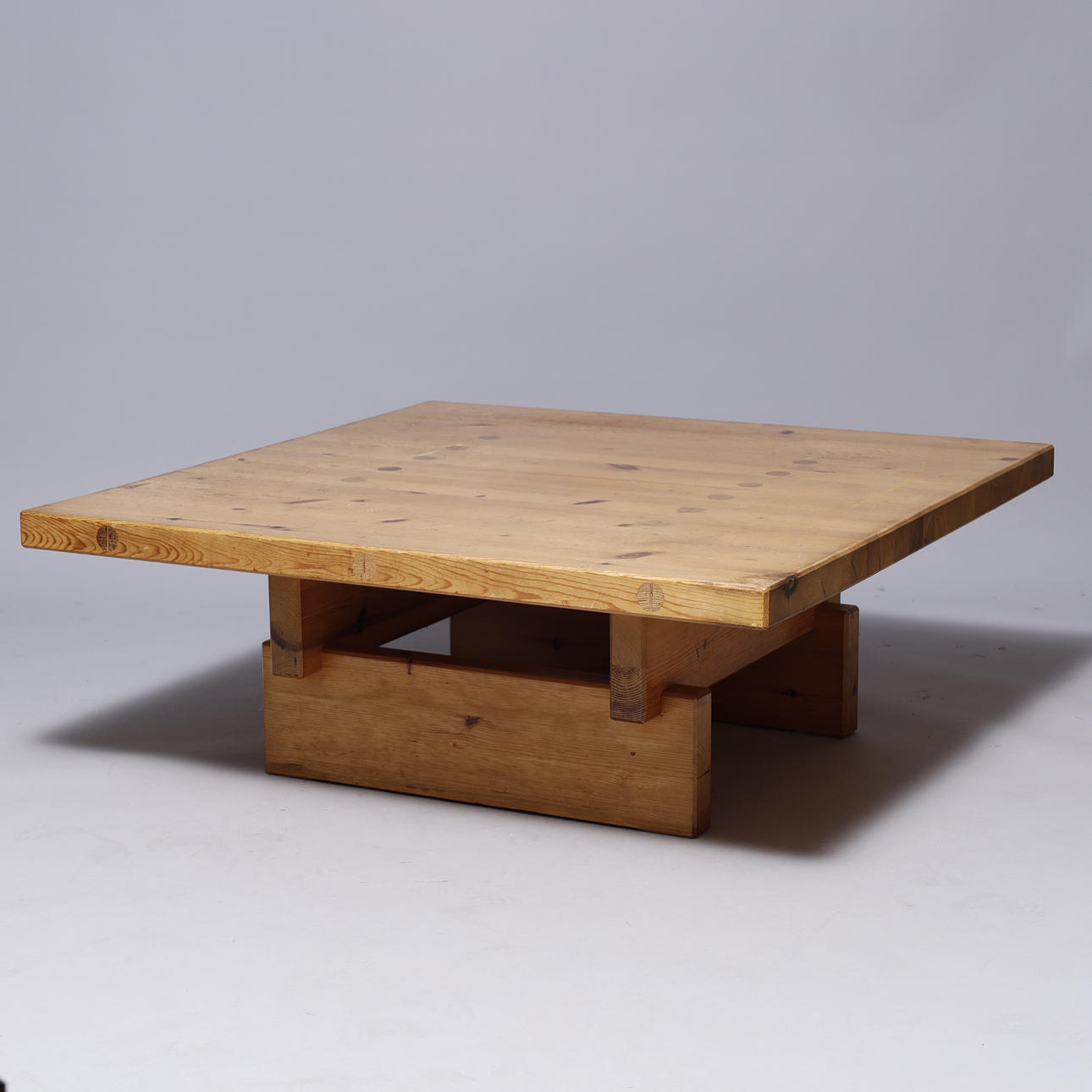 ROLAND WILHELMSSON. Square coffee table, solid pine, Karl Andersson & Söner, Sweden, 1960/70s.