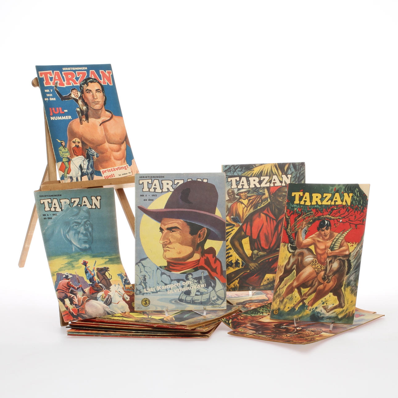 SERIETIDNINGAR, 24 st, "Tarzan", 1950-tal.