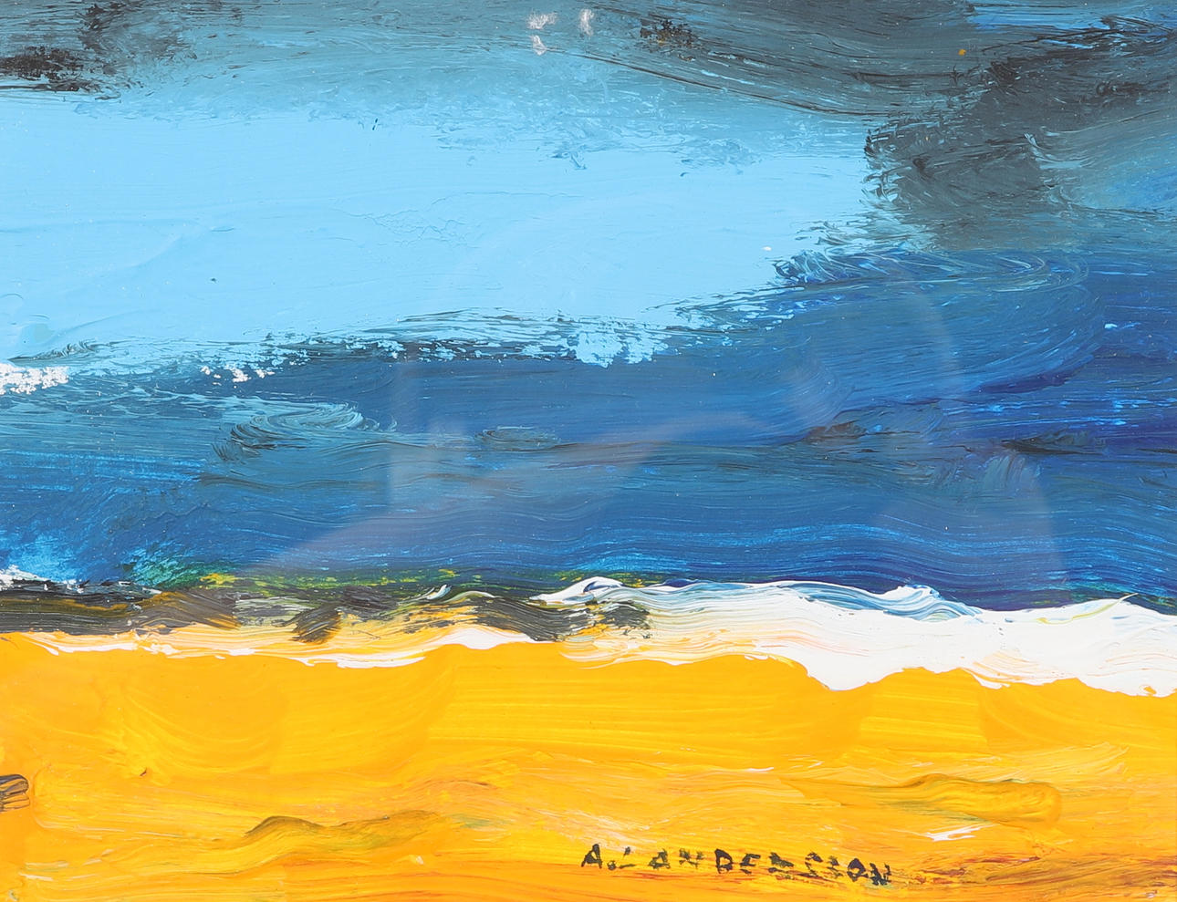 ANNA-LISA ANDERSSON. oil painting, composition, signed.