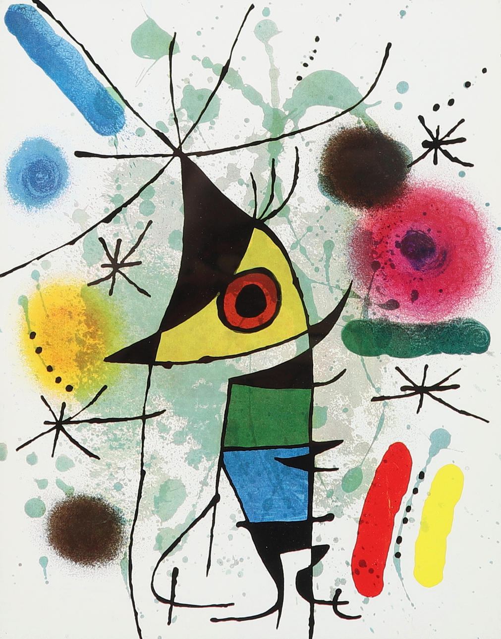 JOAN MIRÓ. Offsettryk, efter sammensætning.