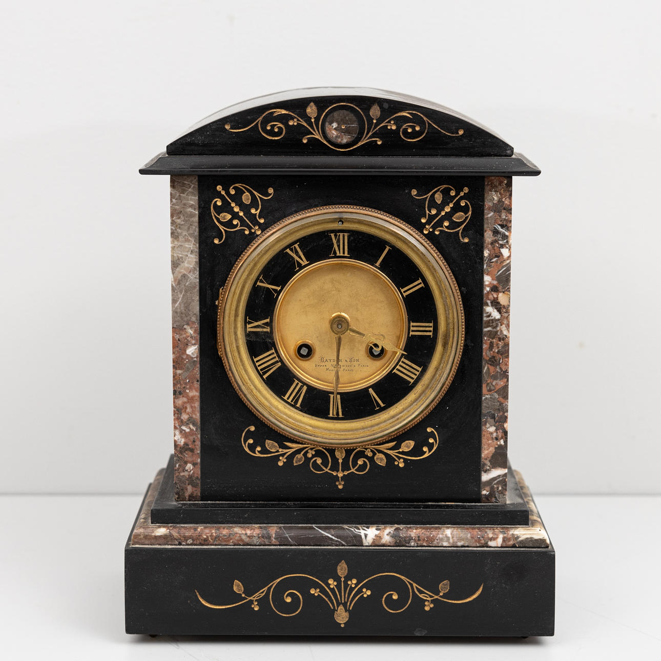 A table clock in Paris, circa 1900.